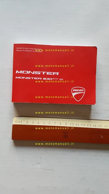 Ducati Monster 1100 EVO ABS 2011 manuale uso originale italiano francese