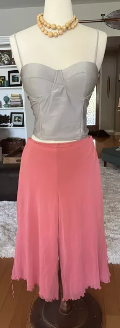 NWT Elana Karan Mesh Lined Wide Leg Cropped Pant. Super cute!