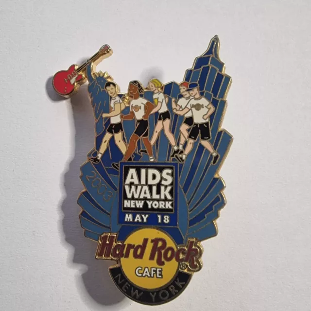 Hard Rock Cafe NEW YORK 2003 AIDS WALK May 18th PIN LIMITED EDITIONE 500 RARE