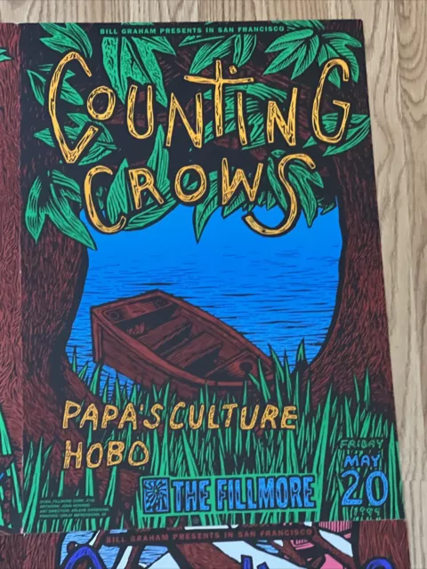 Counting Crows Original Concert Poster Set Fillmore All May 19, 20, 21, 22, 1994 3