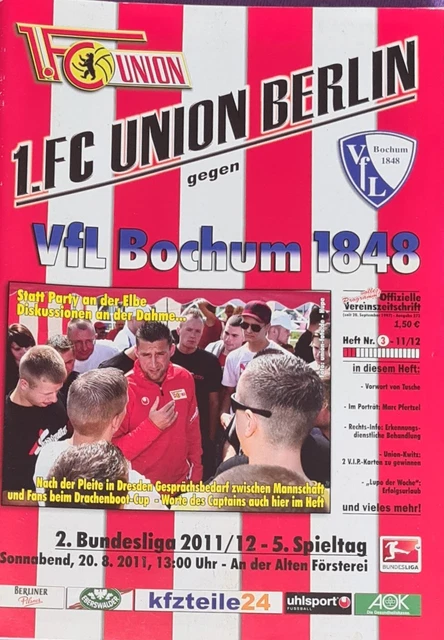 2011/12 2.BUNDESLIGA 1.FC Union Berlin VFL Bochum EUR 1,00 PicClick DE