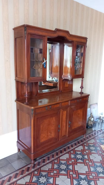 Credenza doppio corpo stile Liberty Prima metà '900 - Buone Condizioni - Italia
