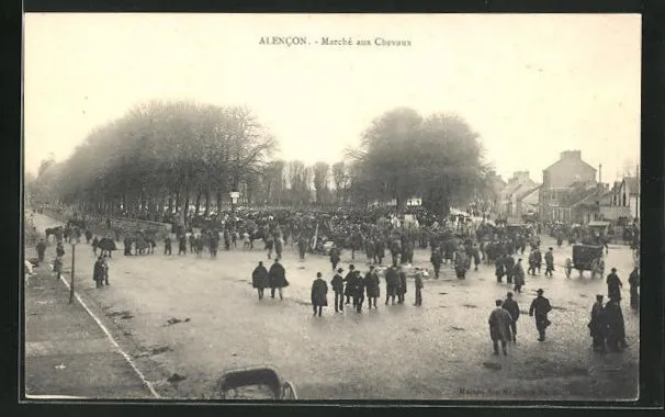CPA Alencon, Marché aux Chevaux, chevauxmarkt