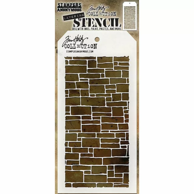 STAMPERS ANONYMOUS AGW Tim Holtz LAYERING STENCIL THS 4 1/8" x 8 1/2"