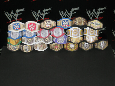 30 x Custom WWF WWE NXT Title Belts For Hasbro Mattel Retro Wrestling Figures 