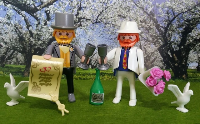 PLAYMOBIL ADULTE COUPLE Pride Gateau Mariage Pour Tous Gay Homo Lgbt