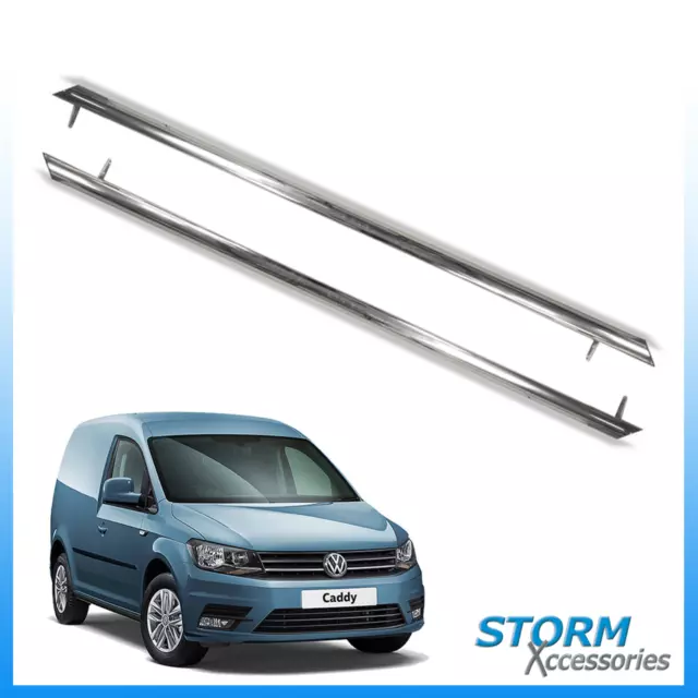 For Vw Caddy Swb 2004-2020 Stainless Steel Angular 70Mm Side Bars Steps Pair