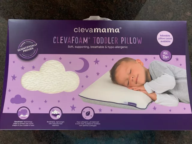 clevamama toddler pillow age 12m+