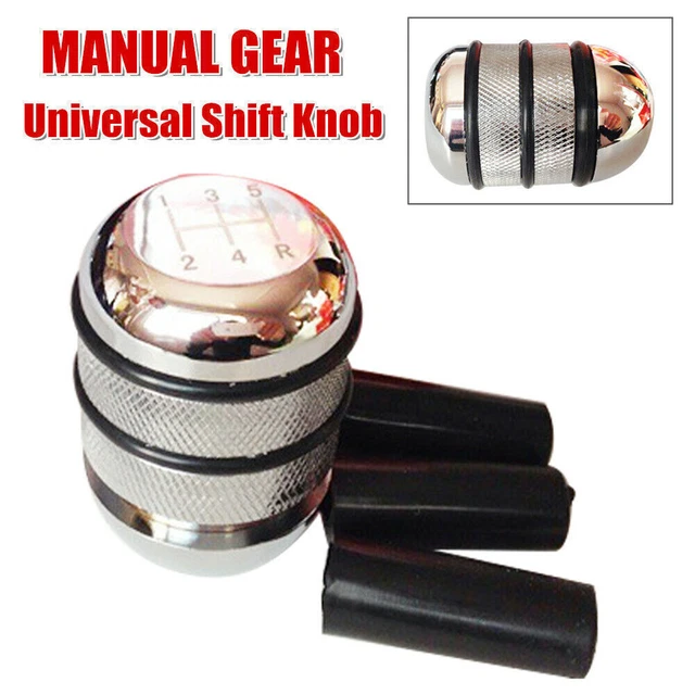 Universal Silver Metal Automatic Car Shift Knob Manual Gear Stick Gear head Set
