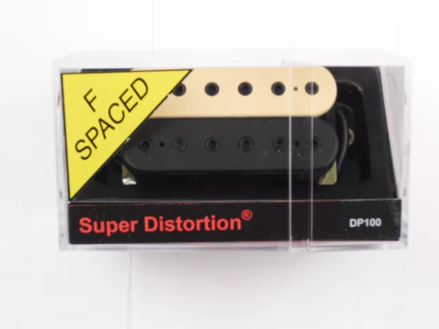 DiMarzio F-spaced Super Distortion Bridge Black/Creme W/Black Poles DP 100