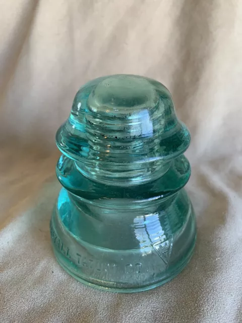 CD 154 Fizzy Hemi Blue Green HEMINGRAY - 42 Antique Glass Telegraph Insulator G9