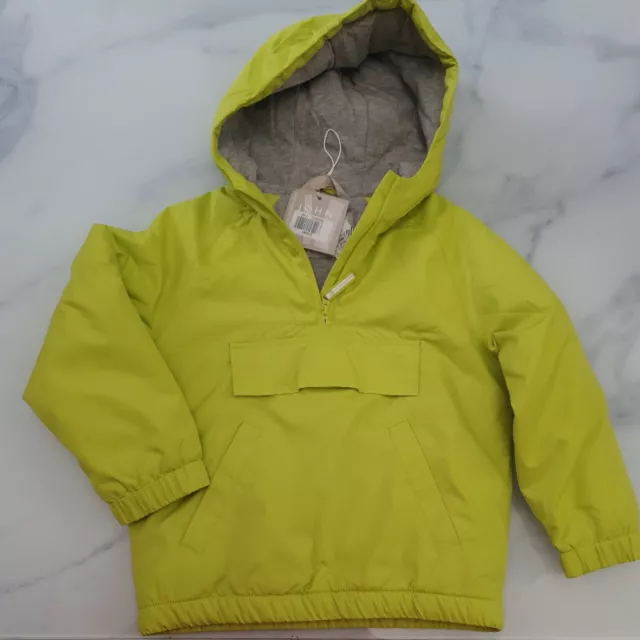 John Lewis Kids Neon Jacket Age 5 Years Lightweight Coat Boys Girls Lime RRP £24