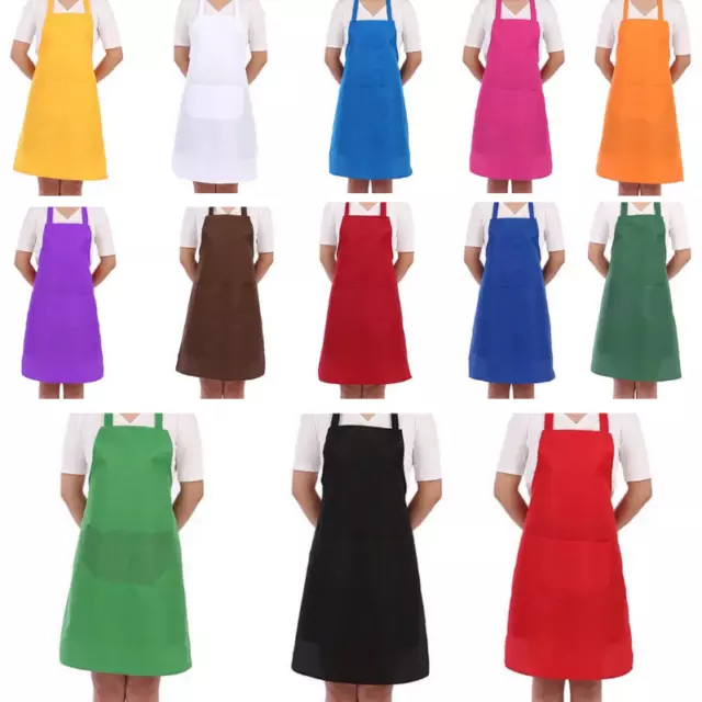 Unisex Adult Apron Men's Ladies Cooking Baking Kitchen BBQ Catering Chef Plain