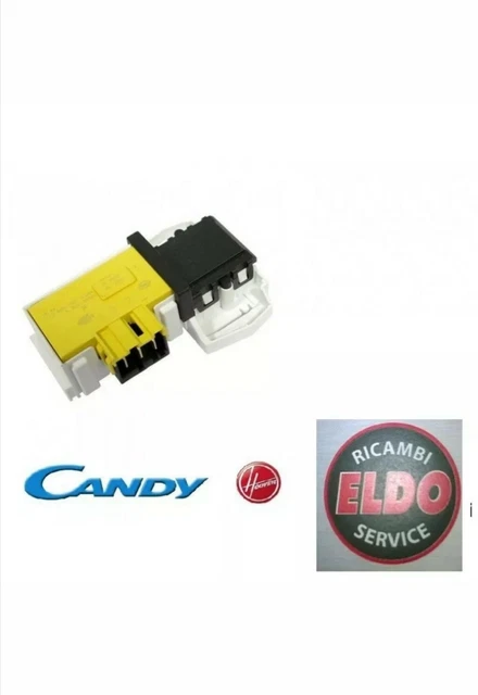 Interruttore Porta Lavatrice Candy Serratura A Interblocco Per Lavatrice Candy Grand - Interruttore Porta Bianco, Modello 09201035, Compatibile Con Lavatrici Ad Agitazione Serratura Porta Lavatrice Candy - Foto 3