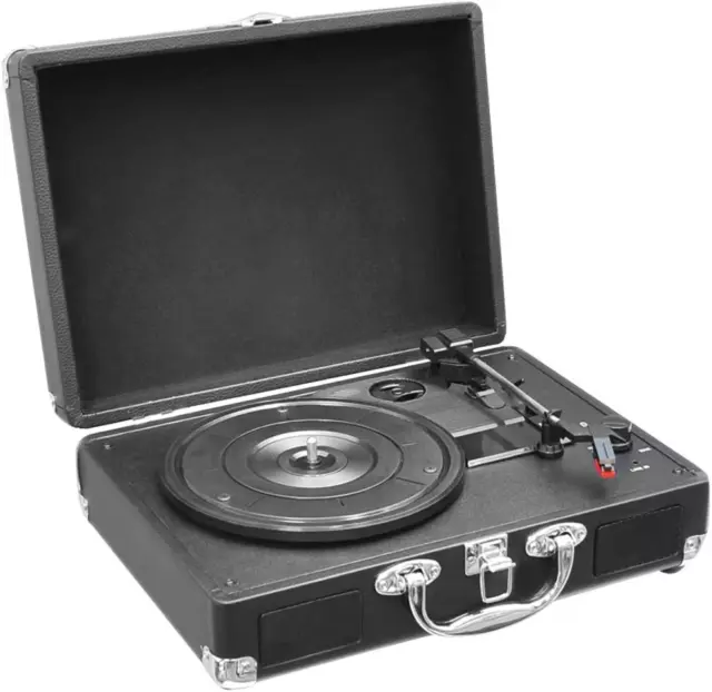 Pyle Retro Belt Drive Turntable USB to PC Connection Rechargeable Battery