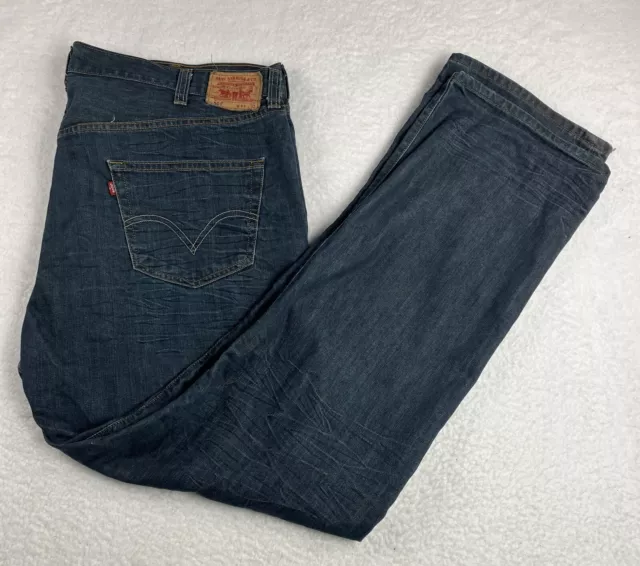 Levi's 501XX Button Fly Denim Blue Jeans Mens W 46 L 32. 100% Cotton. Free Ship