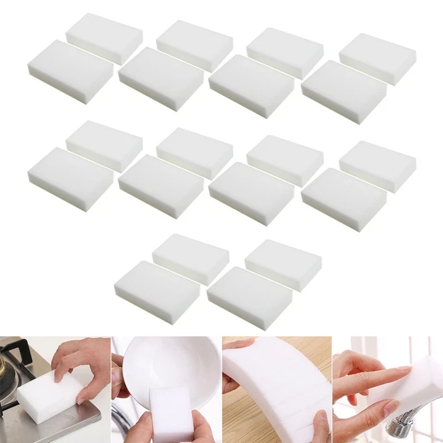 50 Spugnette Magiche In Melamina – Gomma Pulente Multiuso 100x60x20 Mm – Per Casa, Cucina, Bagno