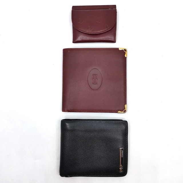 Cartier Wallet Christian Dior Coin Purse 3 set   Leather Leather 3106106