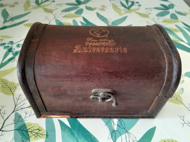 Baule Bauletto Forziere Pubbliciario Pampero Anniversario in Legno 15cm