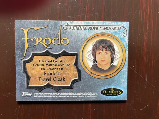 The Lord of the Rings Evolution Costume Card Frodo's Travel Cloak 2
