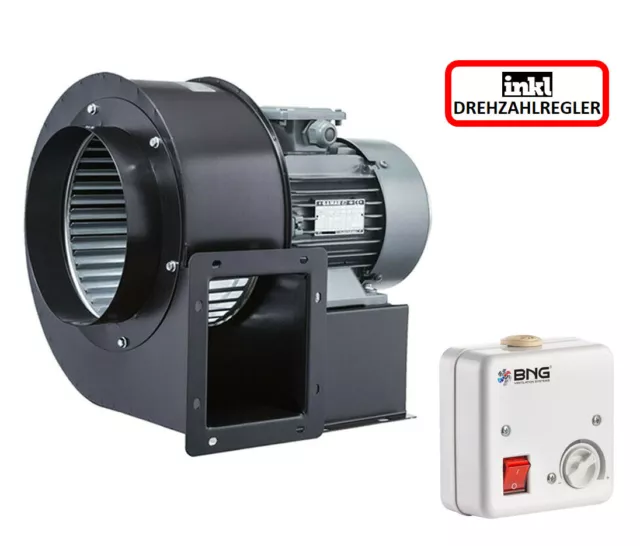 Radialgebläse Radialventilator Radiallüfter TURBO 1950m³h+ 5 A Drehzahlregler