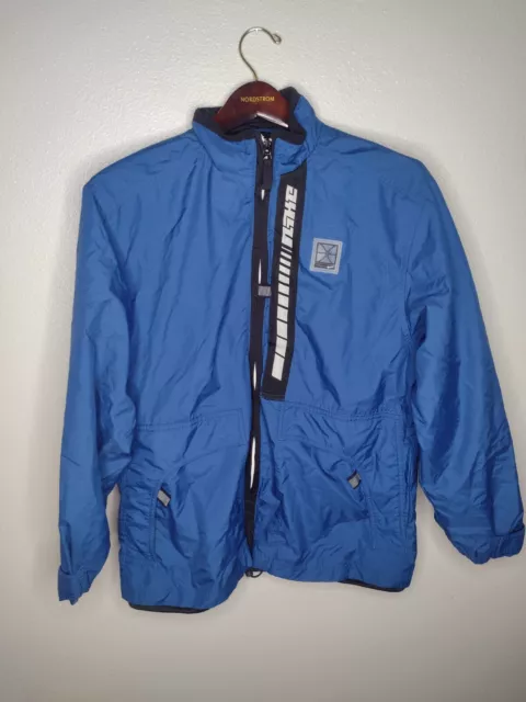 Nike Boys Jacket XL Blue zip Up Collar Activewear Workout Running F