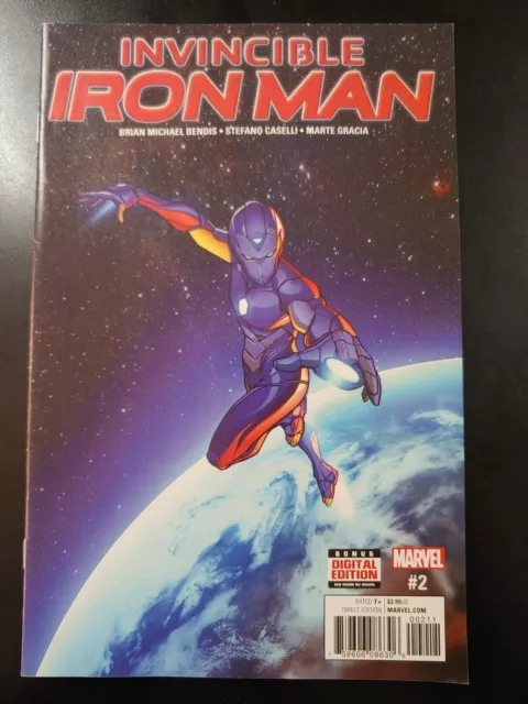 ⭐️ Invincible IRON MAN #2a (Riri, Ironheart)(2017 MARVEL Comics) VF Book