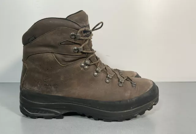 SCARPA KHUMBU GTX Men s Brown Walking Boots UK9.5 Broken Eyelet