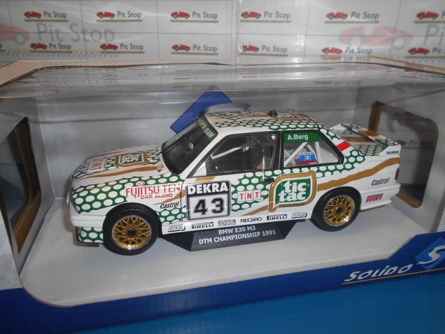 SOLS1801505 By Solido' BMW E30 M3 #43 A. Berg DTM 1991 1:18