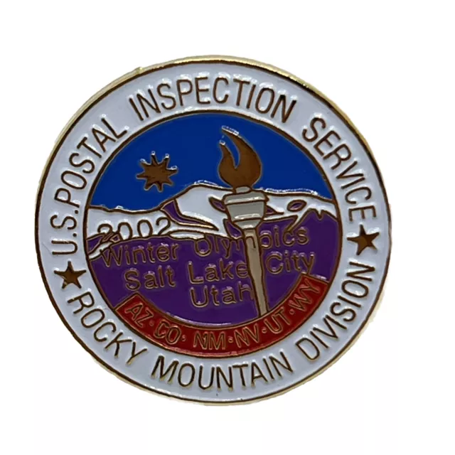 2002 Winter Olympics Salt Lake USPS Post Office Inspector Enamel Lapel Hat Pin