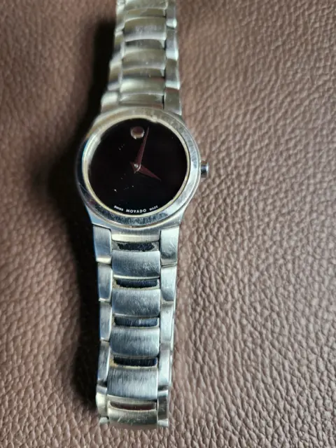 Movado 84 E4 1833  Swiss Stainless Steel Ladies Wristwatch