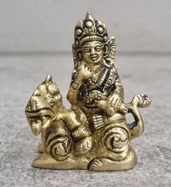 Brass kubera on Dragon Statue kuber vaisravana Hindu god of Wealth & Prosperity