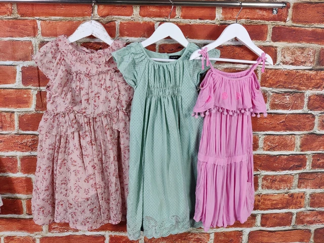 Girls Bundle Age 5-6 Years Next M&S Summer Dress Playsuit Party Beach Kids 116Cm