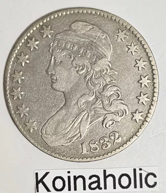 1832 25C Capped Bust Silver Half Dollar Rare Type, Fine If Only She Could Talk.. 3