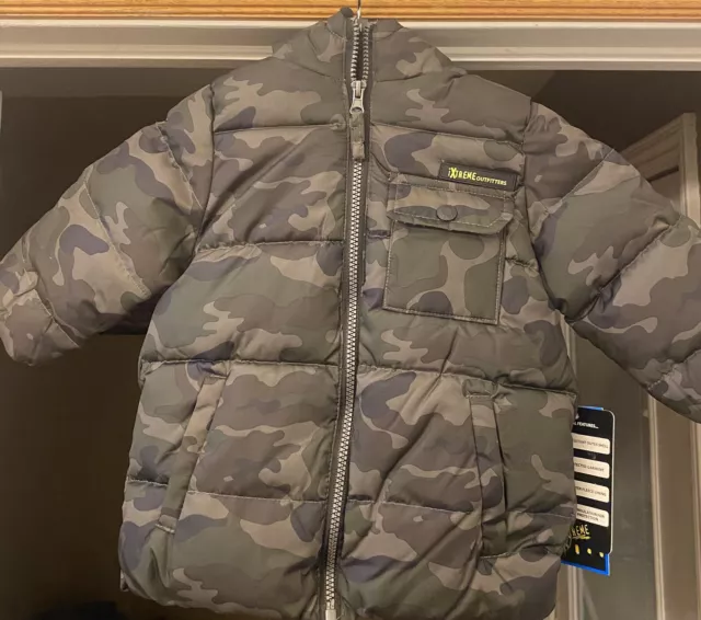 Boys Camo Sz 24 Month Coat Jacket iXtreme Outfitters Puffer Toddler New Hooded