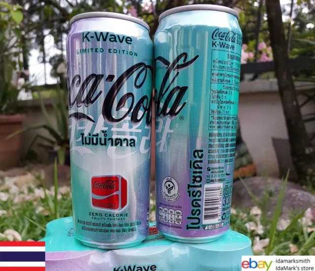 Empty COCA-COLA ZERO can THAILAND 325ml Coke K-WAVE K-POP Fruity Fantasy 2024 TH