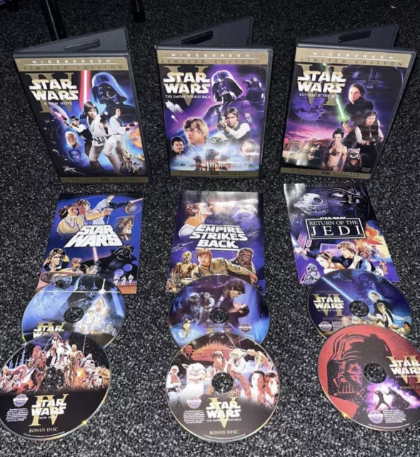 ✅Star Wars Limited Edition Original Theatrical Unaltered Trilogy DVD SET 6 DISCS