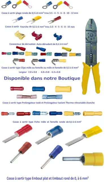 Fil électrique souple HO5/7-VK 0,5-0,75-1-1,5-2,5 mm² 5-10-15-20 m 11 Couleurs 2