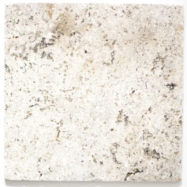 Carreau travertin pierre naturel blanc gris argent antique F-45-47030_b |5pièces
