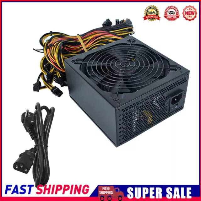 ATX 1800W Miner Power Supply with Cable Support 8 Graphics Card 220V BTC Power