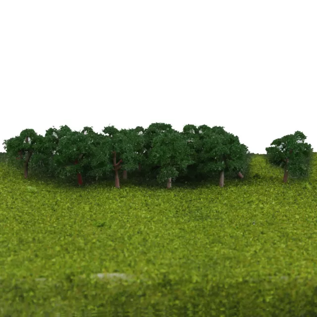 25 Model Trees Train Railway Wargame Diorama Scenery 4CM Z 1/300 Dark Green