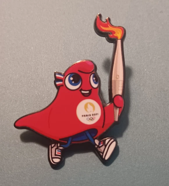 PARIS OLYMPIC PIN Paris 2024 Olympic Mascot Pin Phryges Olympic Torch