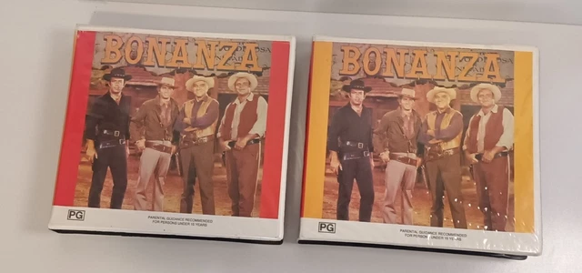BONANZA VOL. 1, 2, 3 & 4 VHS Video Tapes x4 Double Clamshell Case  
