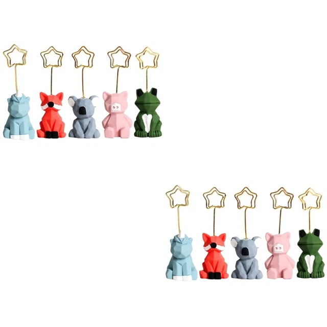 10 stücke Interessante Mini-Tierform-Foto-Halter-adorable Harz-Note-Clips