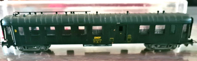 Voiture De Train Miniature JOUEF - Modèle B⁴D SNCF Type OCEM - Référence 5113 Verte - Occasion (collection)