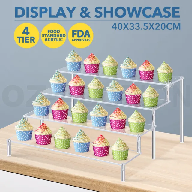 4 Tier Cake Cupcake Stand Dessert Display Holder Rack Acrylic Wedding Party