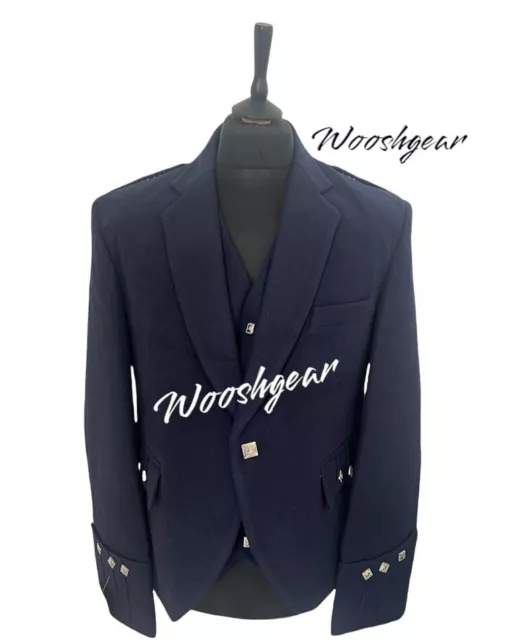 Giacca e camice uomo blu lana argyle UK 54R disponibili alla rinfusa.