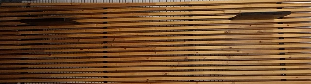 Testiera letto MANDAL betulla/nero, 240 cm