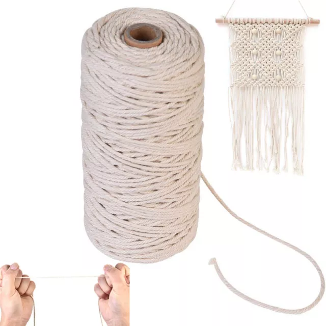 Home Decor 100% Natural Beige Cotton Twine String Sewing Cords DIY Rope