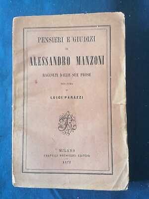 Milano Rechiedei 1873 Brossura Ottimo Carcano Vita di Alessandro Manzoni 
